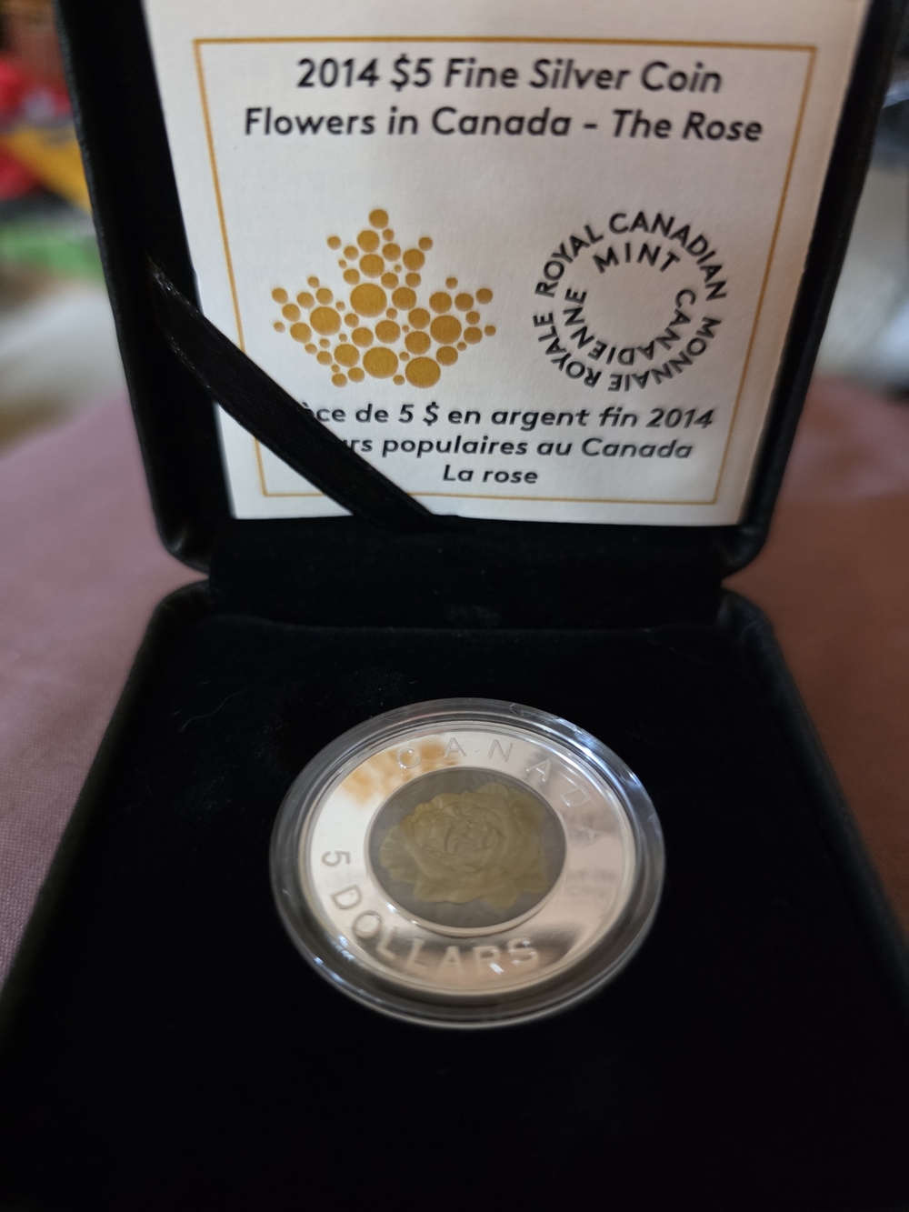 Royal Canadian Mint 2014 $5 Fine Silver Coin - The Rose